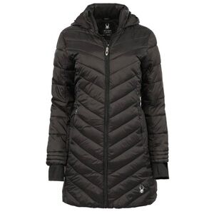 Spyder Women's Black Hooded Puffer Coat